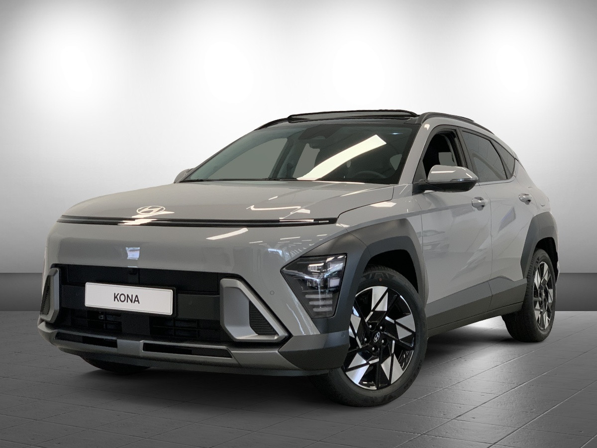 Hyundai Kona 1.6 GDI HEV Premium Sky Full Hybride Automaat met Panorama schuifdak, Navigatie, Lederen bekleding en Climate Control Private lease een KONA Hybrid al vanaf € 409 p/m!